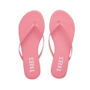TKEES Lily Sandals leather in bubble gum pink size 8 preppy summer resort wear